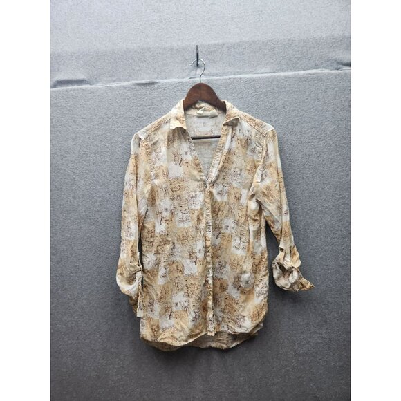 C&C California Womens 100% Linen Button-Up Shirt - Picture 1 of 7